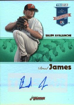 2008 TriStar PROjections - Autographs Reflectives Green #107 Brad James Front