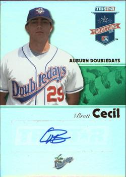 2008 TriStar PROjections - Autographs Reflectives Green #149 Brett Cecil Front