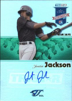 2008 TriStar PROjections - Autographs Reflectives Green #162 Justin Jackson Front