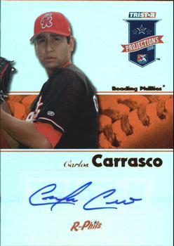 2008 TriStar PROjections - Autographs Reflectives Orange #334 Carlos Carrasco Front