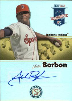 2008 TriStar PROjections - Autographs Reflectives Yellow #232 Julio Borbon Front
