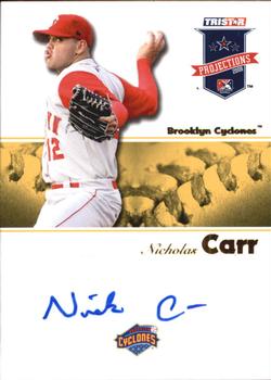 2008 TriStar PROjections - Autographs Yellow #238 Nick Carr Front