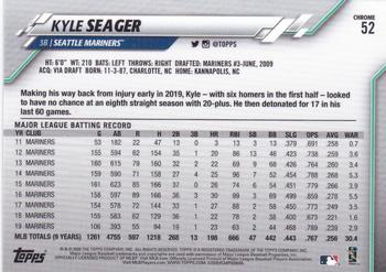 2020 Topps Chrome - Prism Refractor #52 Kyle Seager Back
