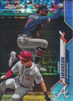 2020 Topps Chrome - Prism Refractor #65 Dansby Swanson Front