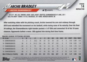 2020 Topps Chrome - Pink Refractor #14 Archie Bradley Back