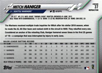 2020 Topps Chrome - Pink Refractor #37 Mitch Haniger Back