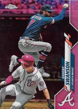 2020 Topps Chrome - Pink Refractor #65 Dansby Swanson Front
