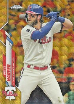 2020 Topps Chrome - Gold Wave Refractor #97 Bryce Harper Front