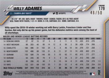 2020 Topps Chrome - Gold Wave Refractor #179 Willy Adames Back