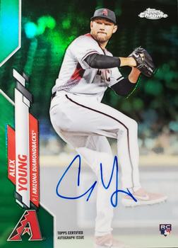 2020 Topps Chrome - Rookie Autographs Green Refractor #RA-AY Alex Young Front