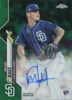 2020 Topps Chrome - Rookie Autographs Green Refractor #RA-MB Michel Baez Front