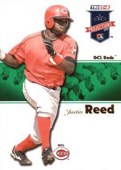 2008 TriStar PROjections - Green #394 Justin Reed Front