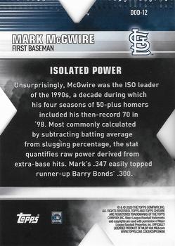 2020 Topps Chrome - Decade of Dominance Die Cut #DOD-12 Mark McGwire Back