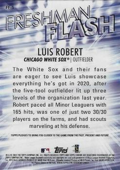 2020 Topps Chrome - Freshman Flash #FF-5 Luis Robert Back