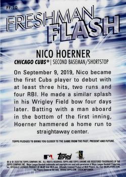 2020 Topps Chrome - Freshman Flash #FF-10 Nico Hoerner Back