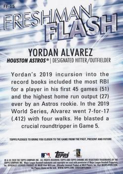 2020 Topps Chrome - Freshman Flash #FF-15 Yordan Alvarez Back