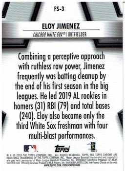 2020 Topps Chrome - Future Stars #FS-3 Eloy Jimenez Back