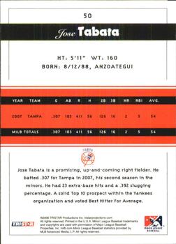 2008 TriStar PROjections - Reflectives #50 Jose Tabata Back