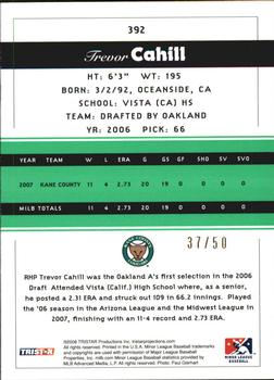 2008 TriStar PROjections - Reflectives Green #392 Trevor Cahill Back