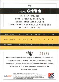 2008 TriStar PROjections - Yellow #92 Nevin Griffith Back