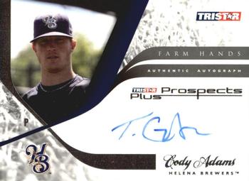 2008 TriStar Prospects Plus - Farm Hands Autographs #FH-CA Cody Adams Front