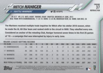 2020 Topps Chrome - Sepia Refractor #37 Mitch Haniger Back