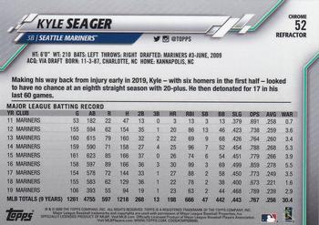 2020 Topps Chrome - Sepia Refractor #52 Kyle Seager Back