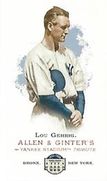 2008 Topps Allen & Ginter Yankee Stadium Tribute #2 Lou Gehrig Front