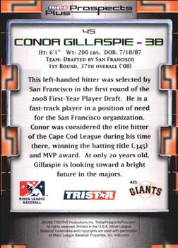 2008 TriStar Prospects Plus - Green #45 Conor Gillaspie Back