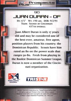 2008 TriStar Prospects Plus - Green #90 Juan Duran Back