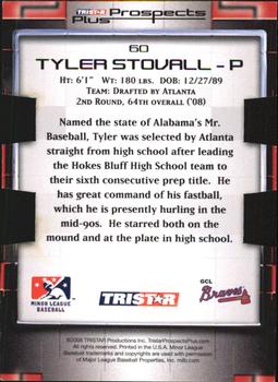 2008 TriStar Prospects Plus - PROminent Die Cut Green #60 Tyler Stovall Back