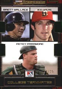 2008 TriStar Prospects Plus - PROminent Die Cut Yellow #124 Brett Wallace / Ike Davis / Petey Paramore Front