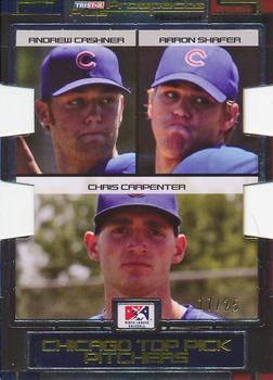 2008 TriStar Prospects Plus - PROminent Die Cut Yellow #143 Andrew Cashner / Aaron Shafer / Chris Carpenter Front