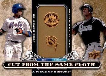 2008 Upper Deck A Piece of History - Cut From the Same Cloth #CSC-RR Jose Reyes / Hanley Ramirez Front