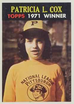 1972 Topps Winners #NNO Patricia L. Cox Front