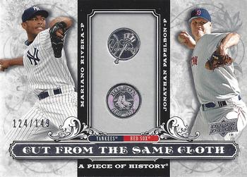 2008 Upper Deck A Piece of History - Cut From the Same Cloth Silver #CSC-MJ Mariano Rivera / Jonathan Papelbon Front