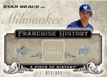 2008 Upper Deck A Piece of History - Franchise History #FH-29 Ryan Braun Front