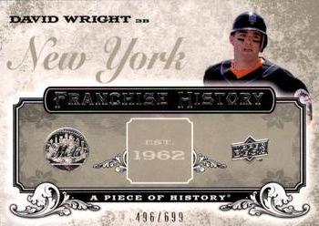 2008 Upper Deck A Piece of History - Franchise History #FH-35 David Wright Front