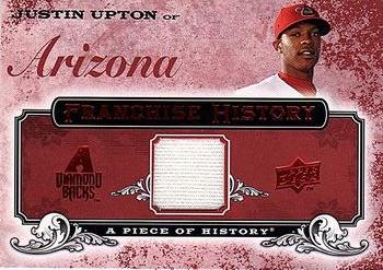 2008 Upper Deck A Piece of History - Franchise History Jersey Red #FH--1 Justin Upton Front