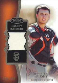 2012 Topps Tier One - Relics #TSR-BP Buster Posey Front