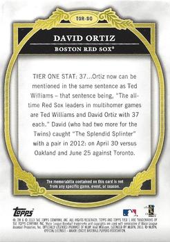 2013 Topps Tier One - Relics #TOR-DO David Ortiz Back