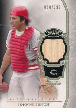 2013 Topps Tier One - Relics #TOR-JB Johnny Bench Front