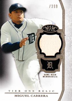 2013 Topps Tier One - Relics #TOR-MC Miguel Cabrera Front