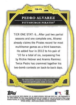 2013 Topps Tier One - Relics #TOR-PA Pedro Alvarez Back
