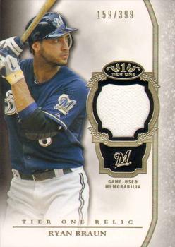 2013 Topps Tier One - Relics #TOR-RB Ryan Braun Front
