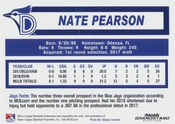 2019 Grandstand Dunedin Blue Jays #NNO Nate Pearson Back