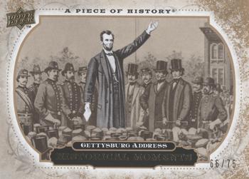 2008 Upper Deck A Piece of History - Gold #158 Gettysburg Address Front