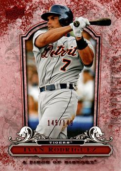 2008 Upper Deck A Piece of History - Red #36 Ivan Rodriguez Front