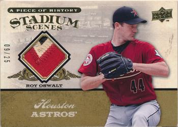 2008 Upper Deck A Piece of History - Stadium Scenes Jersey Gold Patch #SS26 Roy Oswalt Front