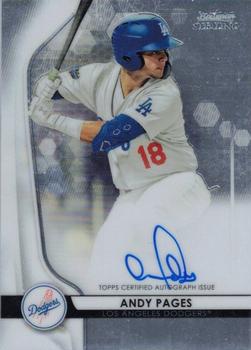 2020 Bowman Sterling - Prospect Autographs #BSPA-AP Andy Pages Front
